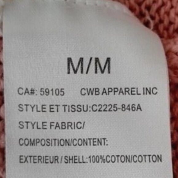 CHARLIE B / 100% Cotton Long Fine Knit Sweater Cardigan Wide Stripe Sz M - Picture 10 of 10